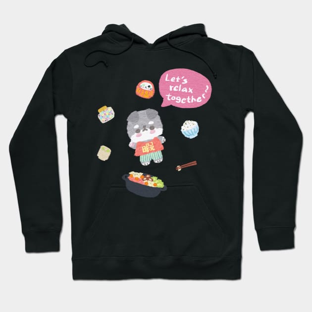 Hima-chan the Relaxing puppy's Favourite Things Hoodie by katsukin